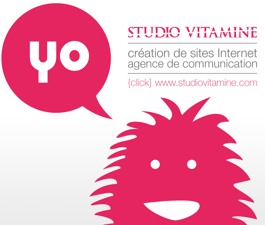 Logo de Studio Vitamine avec le YO qui dit YO !